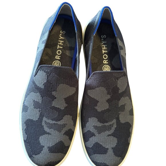 Rothy's Women's Camo Slip-On Sneakers Size 10 Gray & Black Recycled Materials - Picture 7 of 13